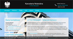 Desktop Screenshot of notariusz-katowice.eu